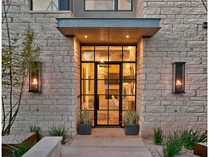 Home Exterior Door Models - Latest Trend Entry Doors - Steel Mesh Glass Door