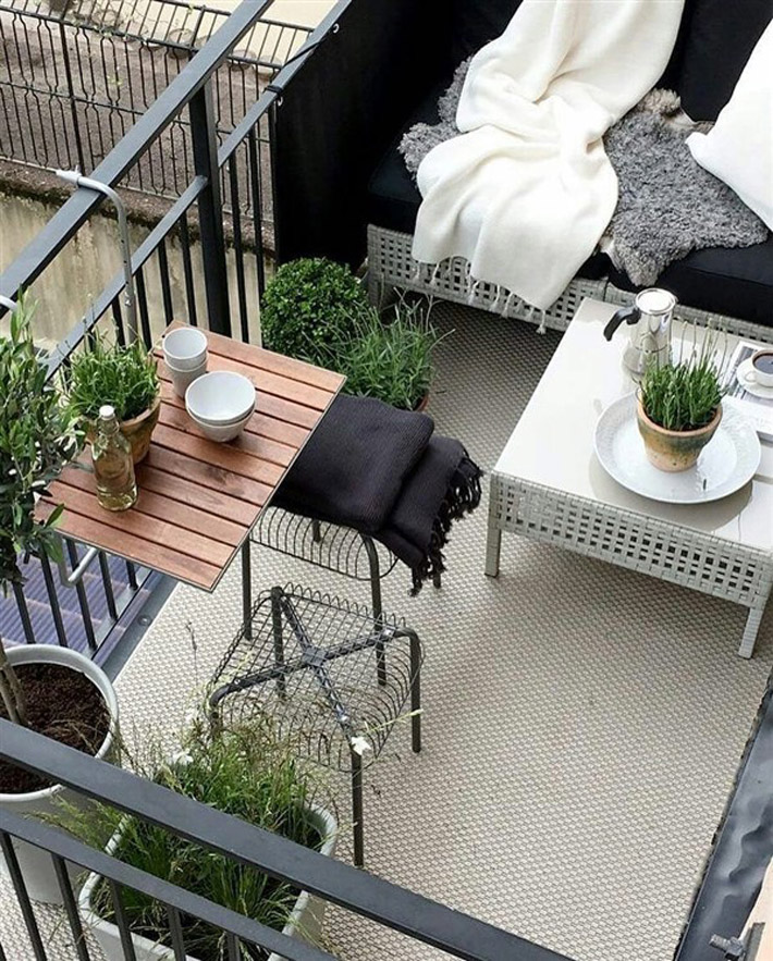 Apartment Balcony Design Ideas - Square Balcony Decoration Ideas -6